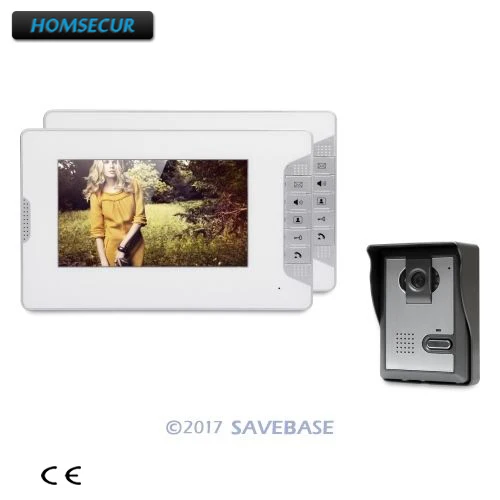 HOMSECUR 7 дюймов видео входная дверь безопасности домофон с одной кнопкой