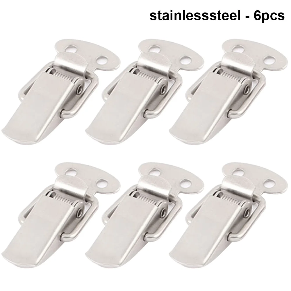 304 Stainless Steel 6 шт. пружинный чемодан ящик для инструментов замок защелка замок оборудование DTT88 - Color: 304 Stainless Steel