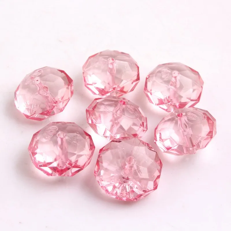 OYKZA Colorful Color Chunky Acrylic Clear Transparent Rondelles Beads for Fashion Jewelry Necklace Making 8mm to 12mm | Украшения и