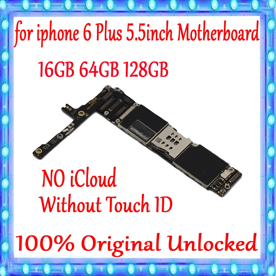 С/без Touch ID для iPhone 6 Plus 5 дюймов материнская плата 100% Оригинал разблокирован с