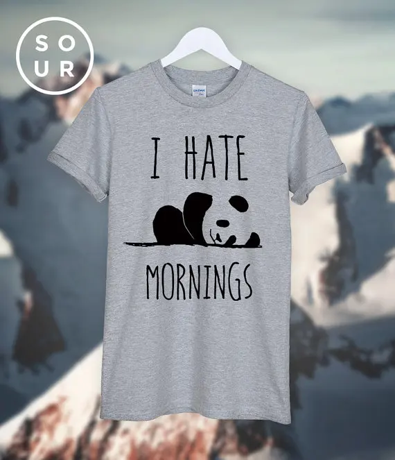 Модная футболка унисекс I Hate Mornings большого размера и Colors A815|fashion t-shirt|t-shirt fashioni hate |