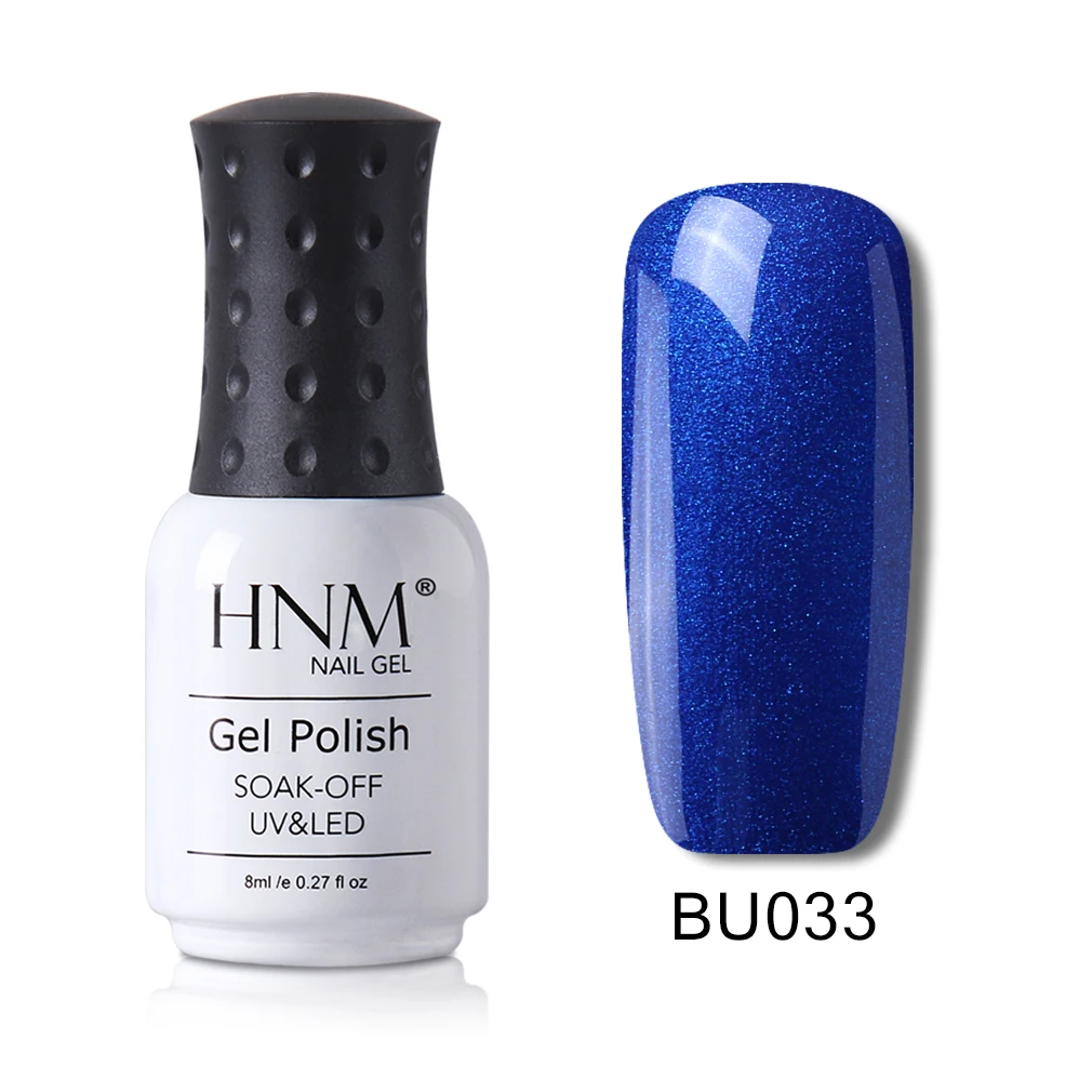 HNM 8 мл синий цвет серия Гель лак для ногтей гибридная краска Лаки Vernis Гель-лак для УФ-лампы Набор Полупостоянный маникюрный лак - Цвет: 33
