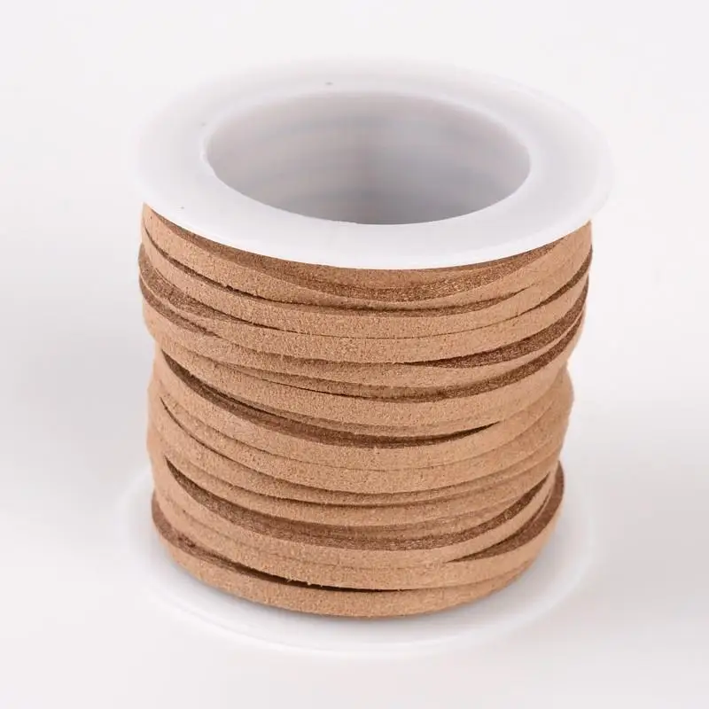 3x1,5 мм из искусственной замши Cord Jewelry findings бархат кожаный шнур для DIY Смешанные Цвет около 5 м/рулон, 25 рулонов/Лот