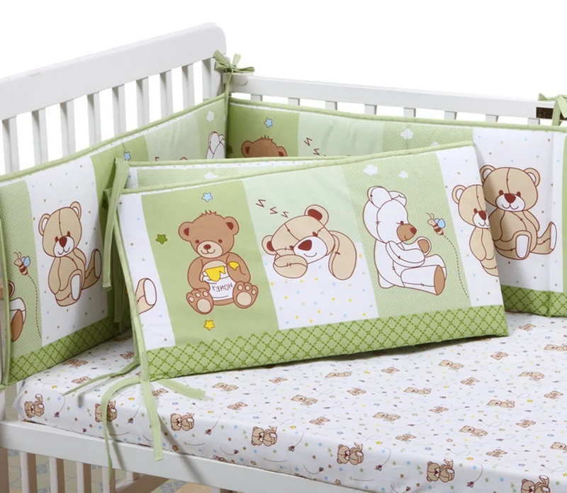 4 шт. Детские хлопковые Бамперы для кроватки обезьяны Льва оленя|baby bumper|bumper for babycrib