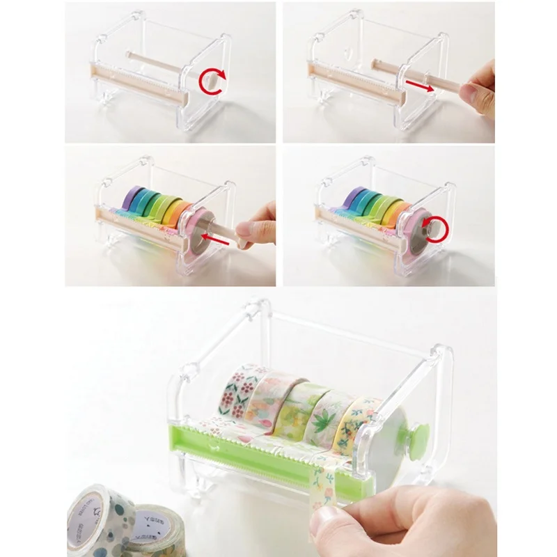 Wholesale Durable ABS Adhesive Tape Dispenser Office School Gift Store Desktop Holder with Cutter Package Supplies|Диспенсер для