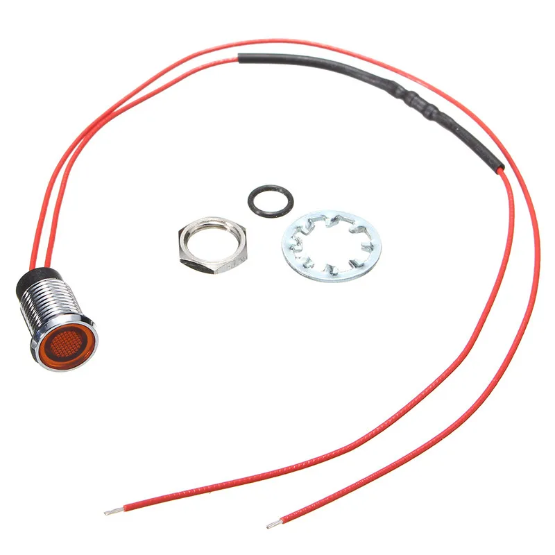 8 мм светодиодный индикатор для приборной панели автомобиля красный синий