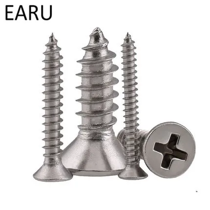 

316 Stainless Steel T846 Standard Countersunk Cross Phillips Head Self-tapping Wood Screws Bolt M4*8/10/12/16/20-80mm