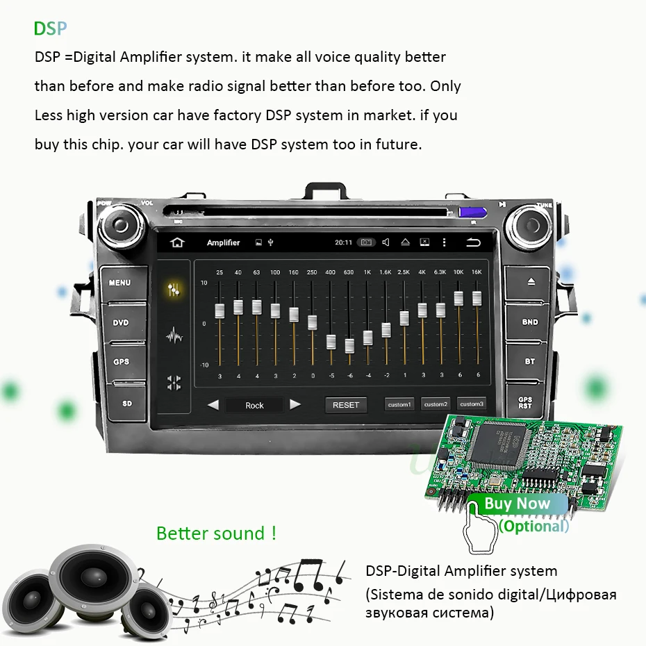 4G DSP ips Android 9,0 Автомобильный gps радио для Toyota corolla 2007-2011 DVD навигационный экран стерео Мультимедиа
