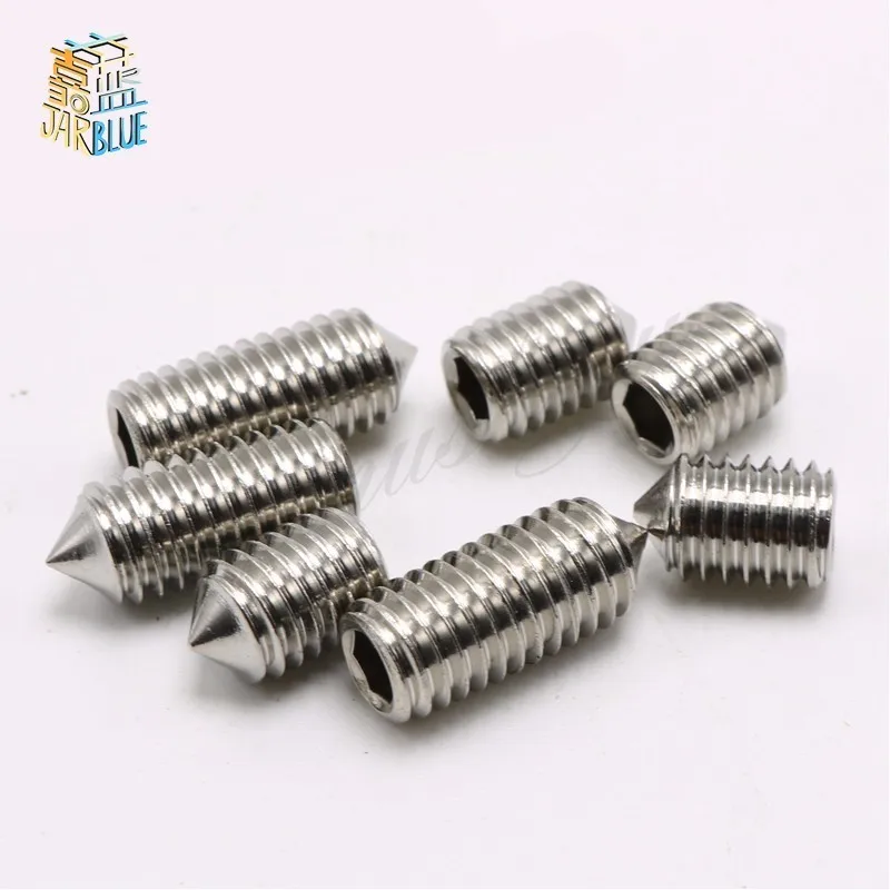 50 шт./лот) DIN914 SUS304 M2, M2.5, M3, M4* L = 3,4, 5~ 20 Нержавеющая сталь конус точечный набор grub винт