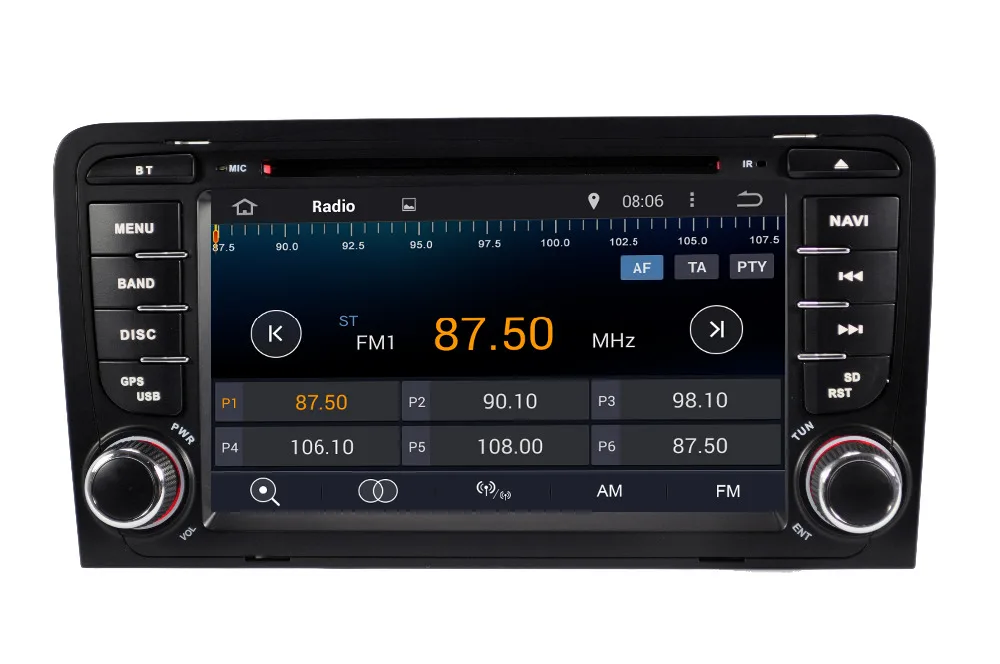 В наличии 1024 x 600 четырехъядерный Androd 5.1 dvd-gps радио для Audi A3 2002 - 2011 с Canbus wi-fi 3 г