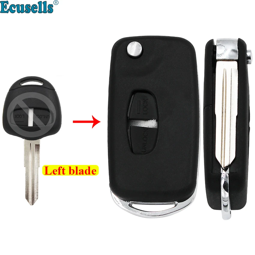 

2 buttons upgraded remote key shell cover for Mitsubishi L200 Montero Pajero Shogun Triton Left Blade MIT8 uncut