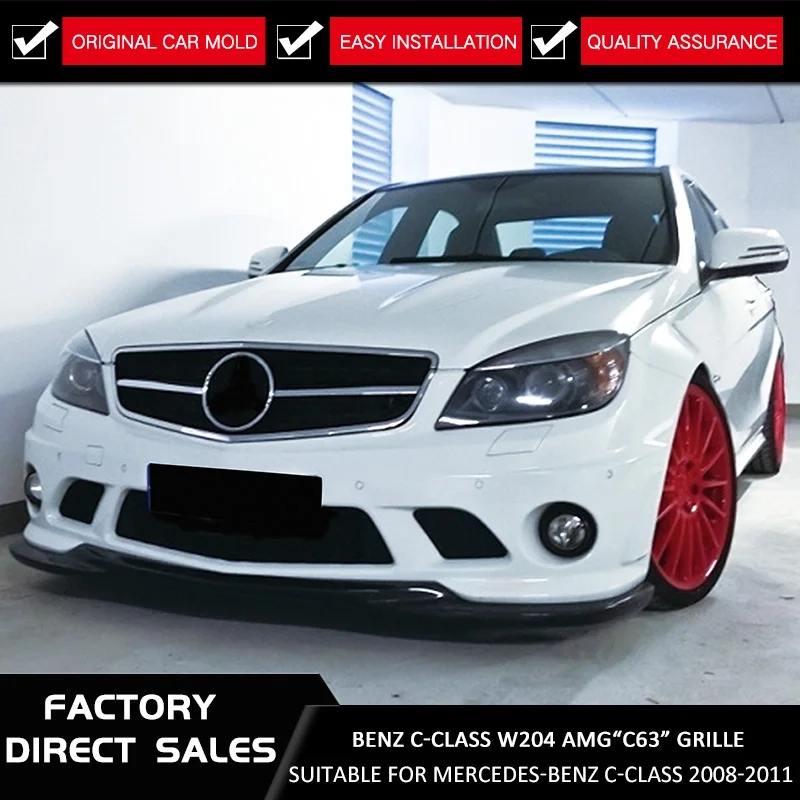 Автомобильный передний верхний решетчатый гриль AMG C63 для Mercedes Benz C Class W204 C180 C200 C300
