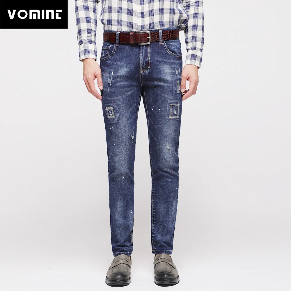 2018 новые мужские классические повседневные джинсы эластичные хлопковые