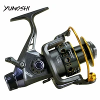 yumoshi 3000 6000 metal spinning fishing reel 101bb saltewater carp fishing reel front and rear brake speed ratio 5 01 5 21