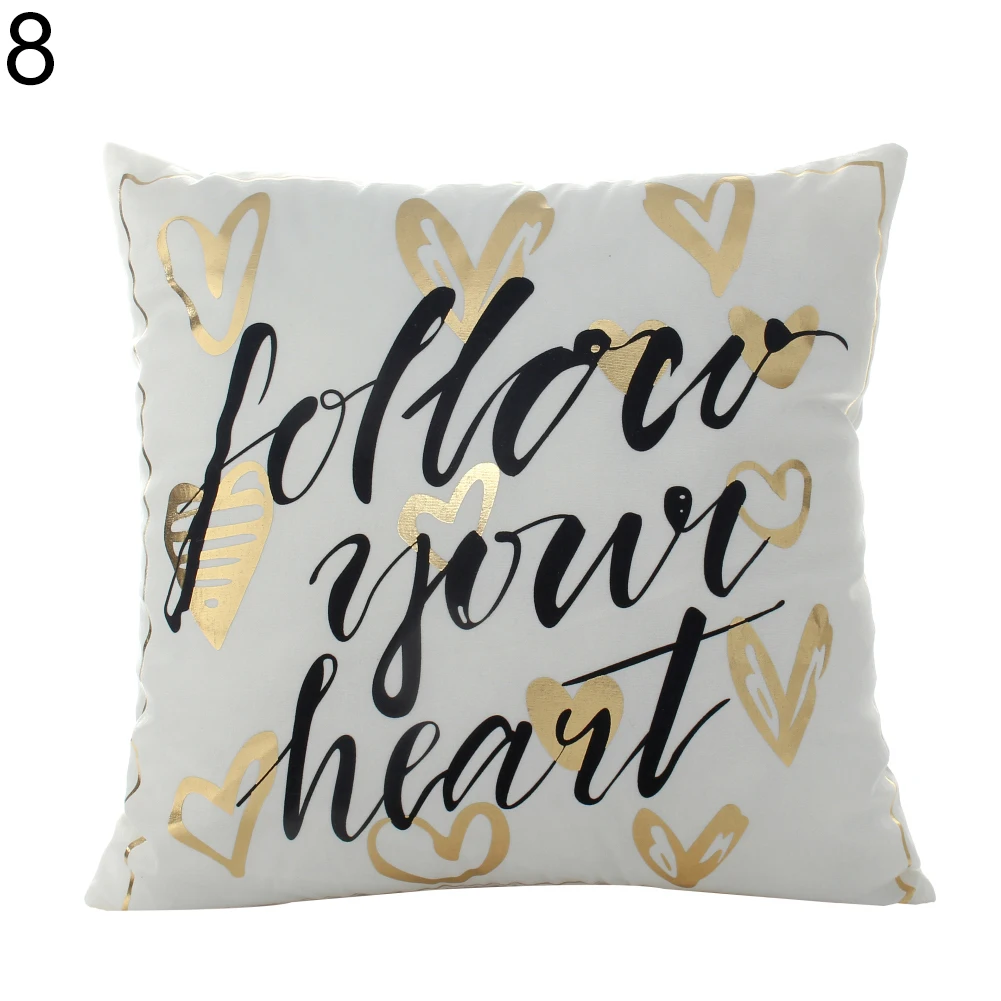 

Cushion Cover Gilding Love Heart Pineapple Print Pillow Cushion Cover Case Car Home Decor