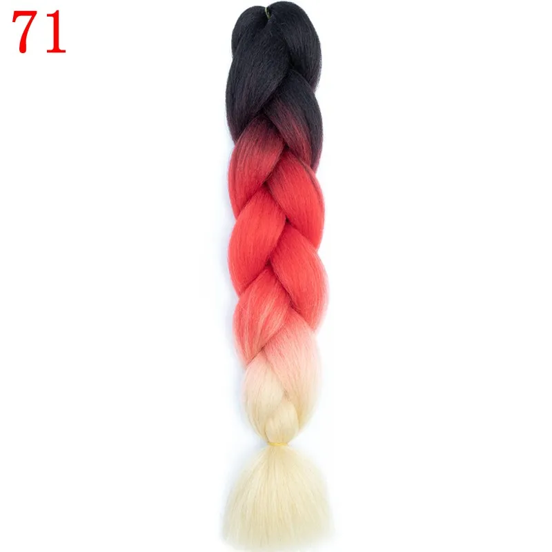 T1b/118# MERISIHAIR, 24 дюйма, Омбре, розовый, блонд, красный, синий, плетеные волосы, синтетические, вязанные волосы для наращивания, огромные косички, прически - Цвет: T1b/118#