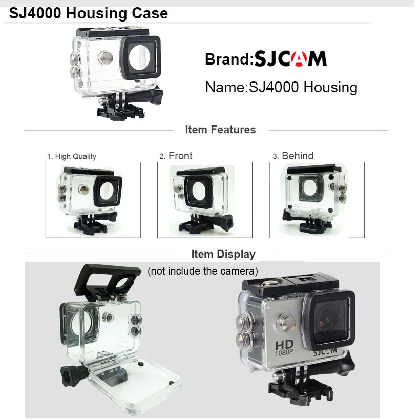 Pаспродажа Комплект аксессуаров SJCAM SJ4000 водонепроницаемый чехол для SJ4000 WiFi сумка для хранения SJ4000 Air штатив монопод для SJCAM SJ4000