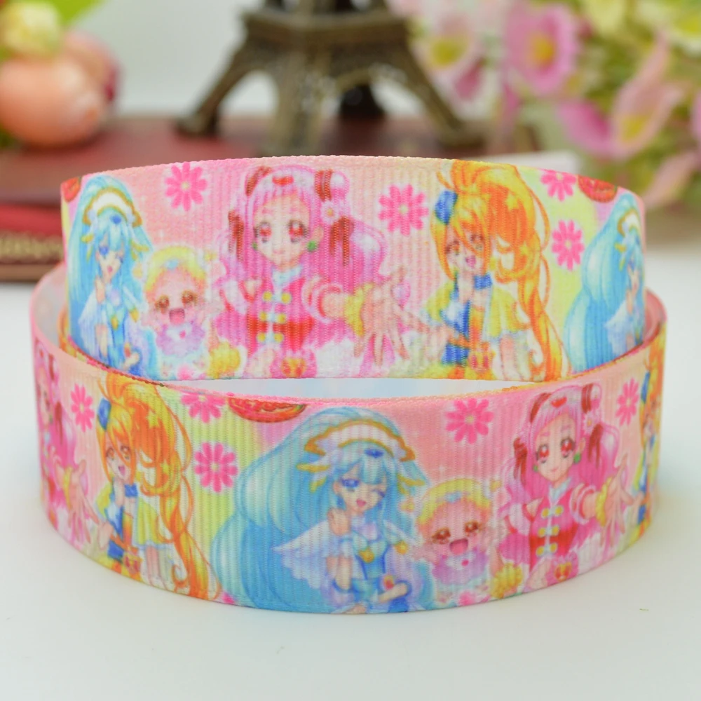 DUWES 7/8 &quot22 мм 2 5 10 20 50 ярдов hugtto precure zerochan Pretty Cure Printed grosgrain лента для волос бант DIY