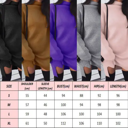 Женский Повседневный осенний вязаный пуловер с длинным рукавом и высоким