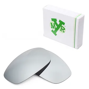 Поляризованные Сменные линзы Mryok для солнцезащитных очков Oakley Square Wire 2,0, серебристые, титановые