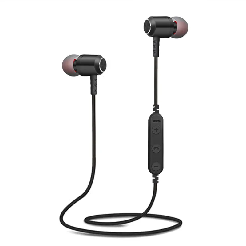 Модные магнитные Bluetooth Eaphone V5.0 стерео спортивные водонепроницаемые наушники беспроводные наушники-вкладыши с микрофоном для iPhone samsung - Цвет: Черный
