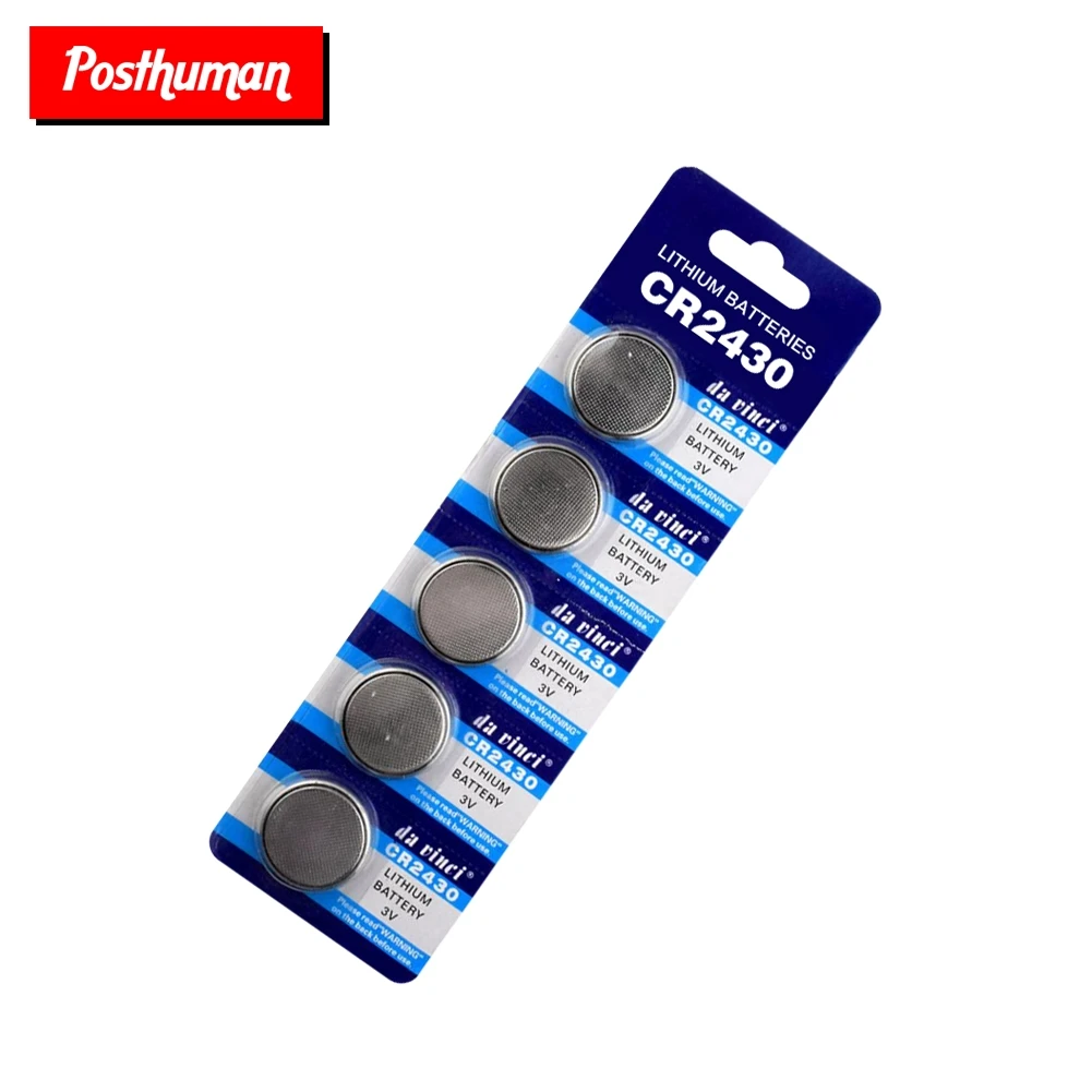 Новые литиевые батареи POSTHUMAN CR2430 5 шт. CR 2430 ECR2430 KL2430 KCR2430 BR2430 часовая батарейка 3 в