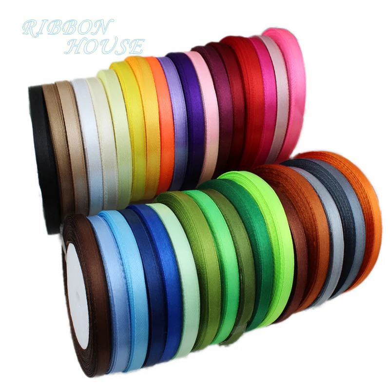 (22 ярдов/рулон) 6 мм персиковая Одиночная лицевая grosgrain лента подарок Свадебная