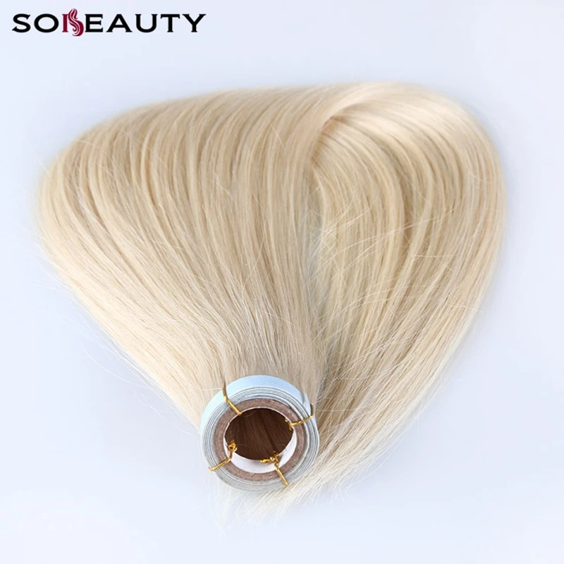 Лента в Пряди человеческих волос для наращивания 100% Волосы remy 16 22 дюйма 40 г/компл.