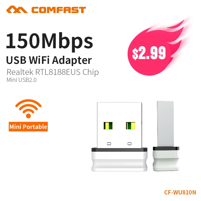 Comfast мини модуль сетевой карты ноутбука 150 Мбит/с USB2.0 Беспроводной адаптер WI-FI