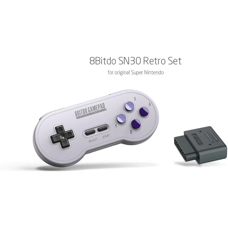 Белый 8bitdo Беспроводной Bluetooth SN30 ретро набор для nintendo SNES SF-C - Цвет: Белый