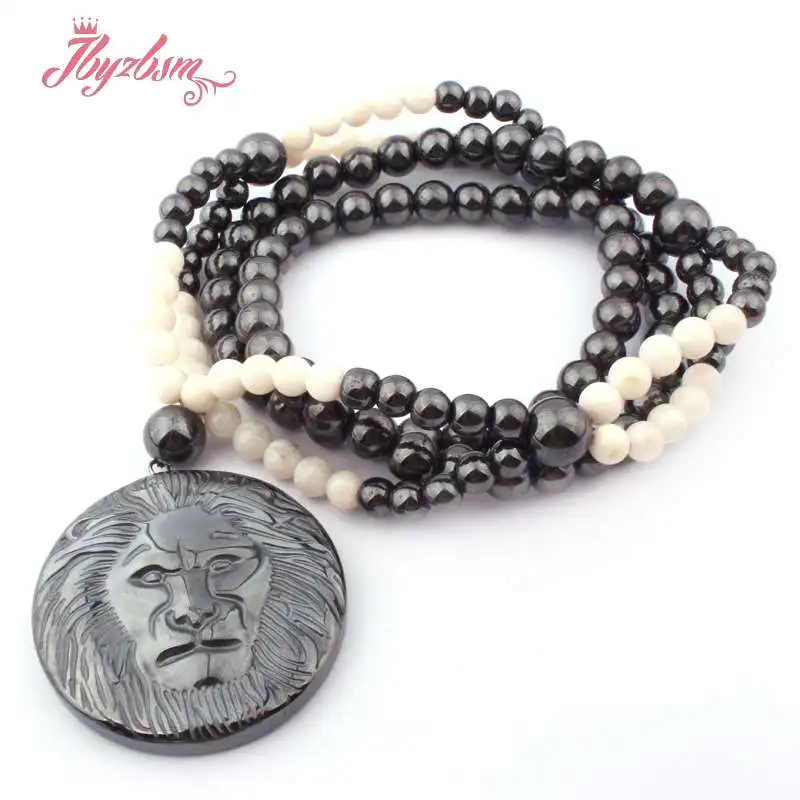 Круглые (без магнита) бусины 8 мм из гематита и натурального камня для этнического