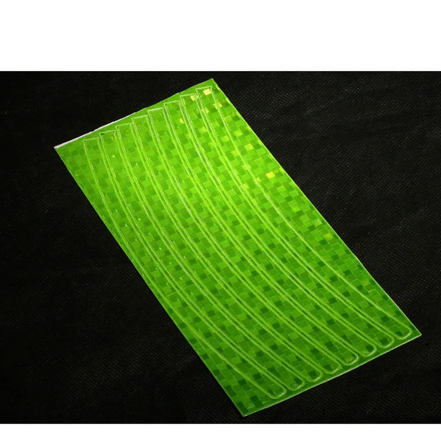 Fluorescent yellow DIY велосипедная отражательная наклейка s флуоресцентная MTB велосипедная наклейка велосипедная колесная оправа Светоотражающая наклейка s Наклейка аксессуары - Цвет: Fluorescent yellow