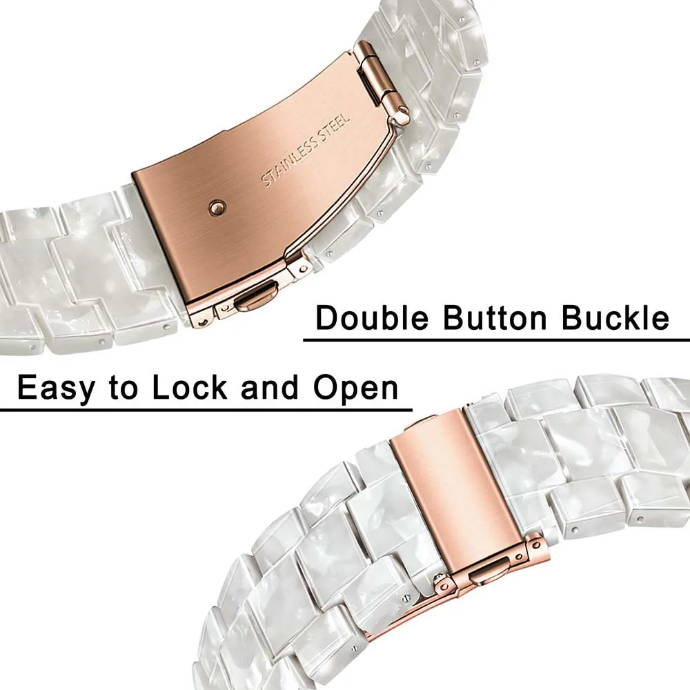 Ремешок для часов iWatch Apple Watch SE Series 6 5 4 3 2 1 44/42/40/38 мм браслет из Жемчужной Смолы со