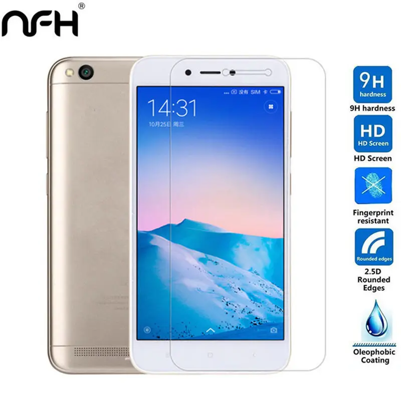 5 шт. в партии защита для экрана закаленное стекло Xiaomi Redmi 5A глобальная версия 0