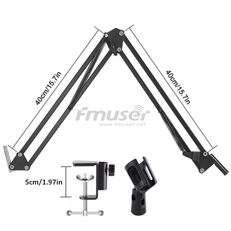 FMUSER NB-35 Регулируемая подставка для микрофона Pro Подвеска Подвесной микрофон+ держатель для микрофона+ Настольный зажим для радио/ТВ-станций