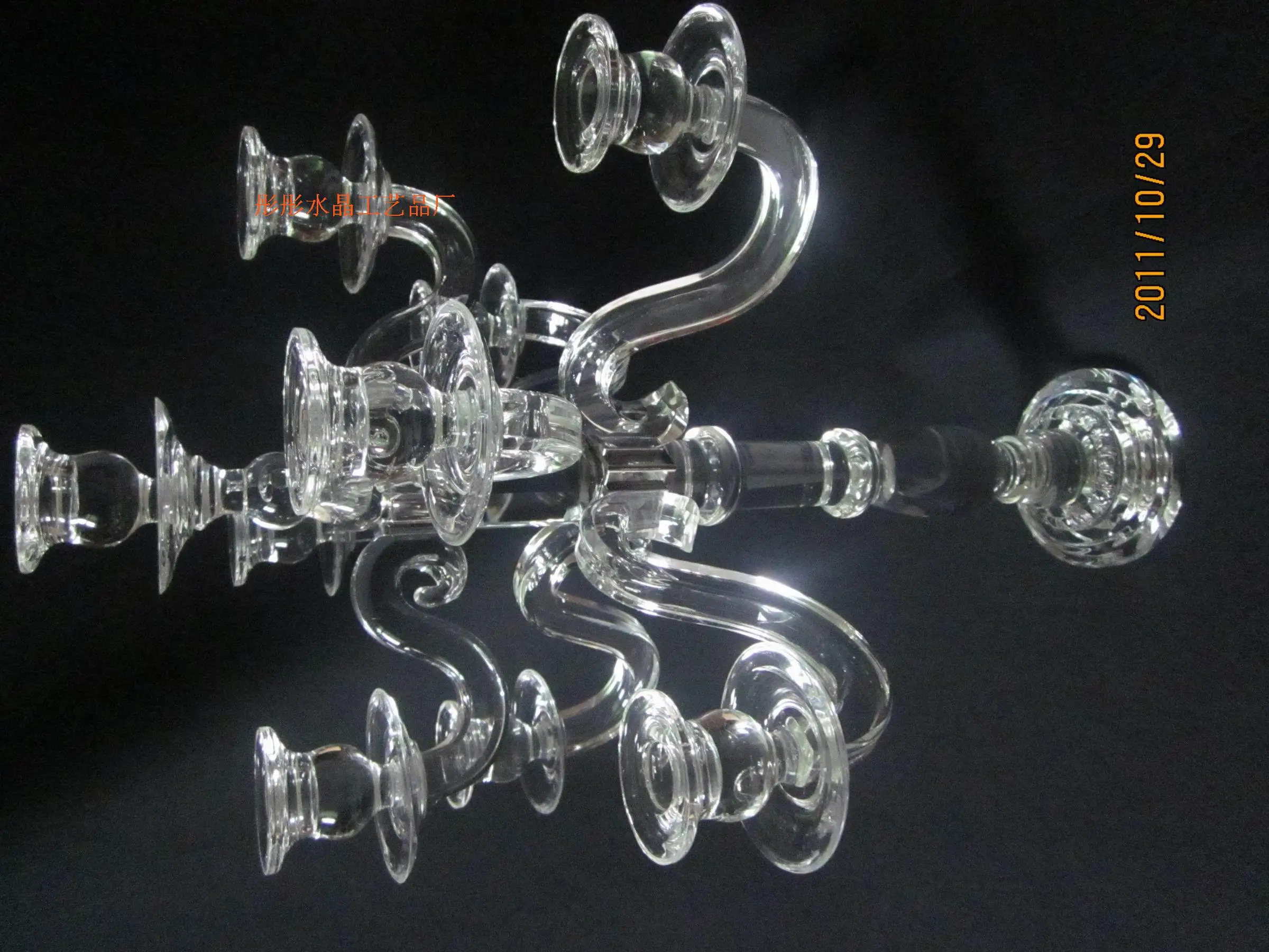 

European direct sales company nine crystal candlestick, wedding Candlestick, sample room furnishings