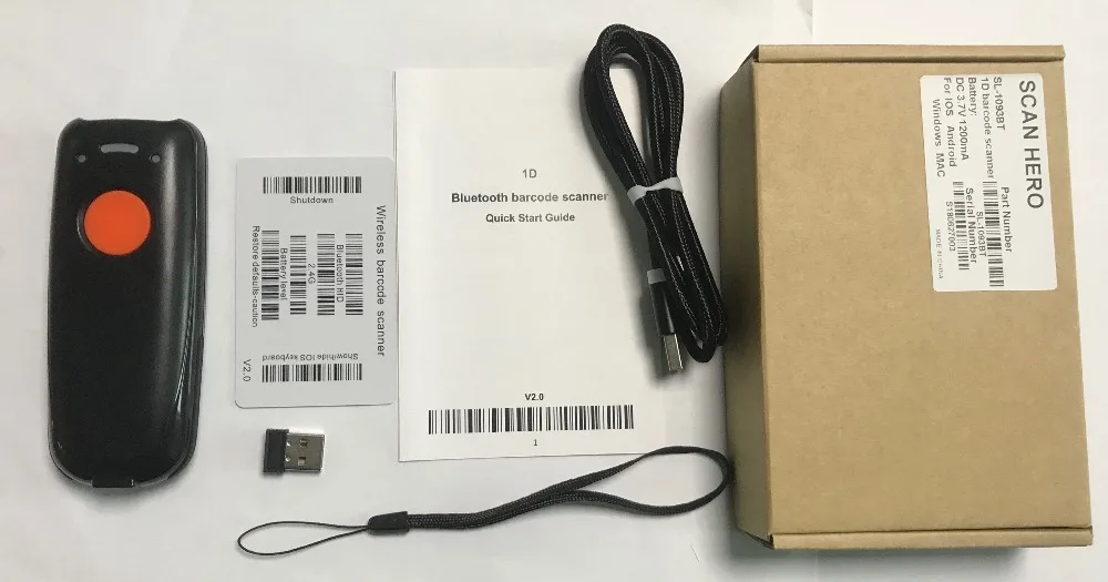 Лазерный Карманный сканер Scanhero со склада розничная доставка штрих кода bluetooth