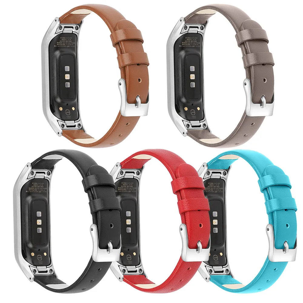 

Genuine Leather Smart Watch Band Strap for Mi Band 4 Mi Band 3 Wristband Universal Leather Straps Bracelet Unisex New