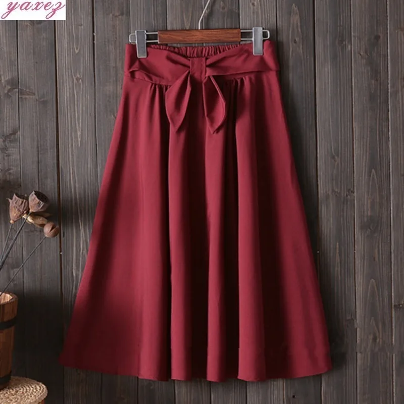 Женская Плиссированная Юбка До Колена элегантная винтажная юбка с высокой