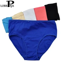 lobbpaja lot 6 pcs women underwear cotton high waist briefs ladies mothers panties knickers intimates plus size xxl 3xl 4xl