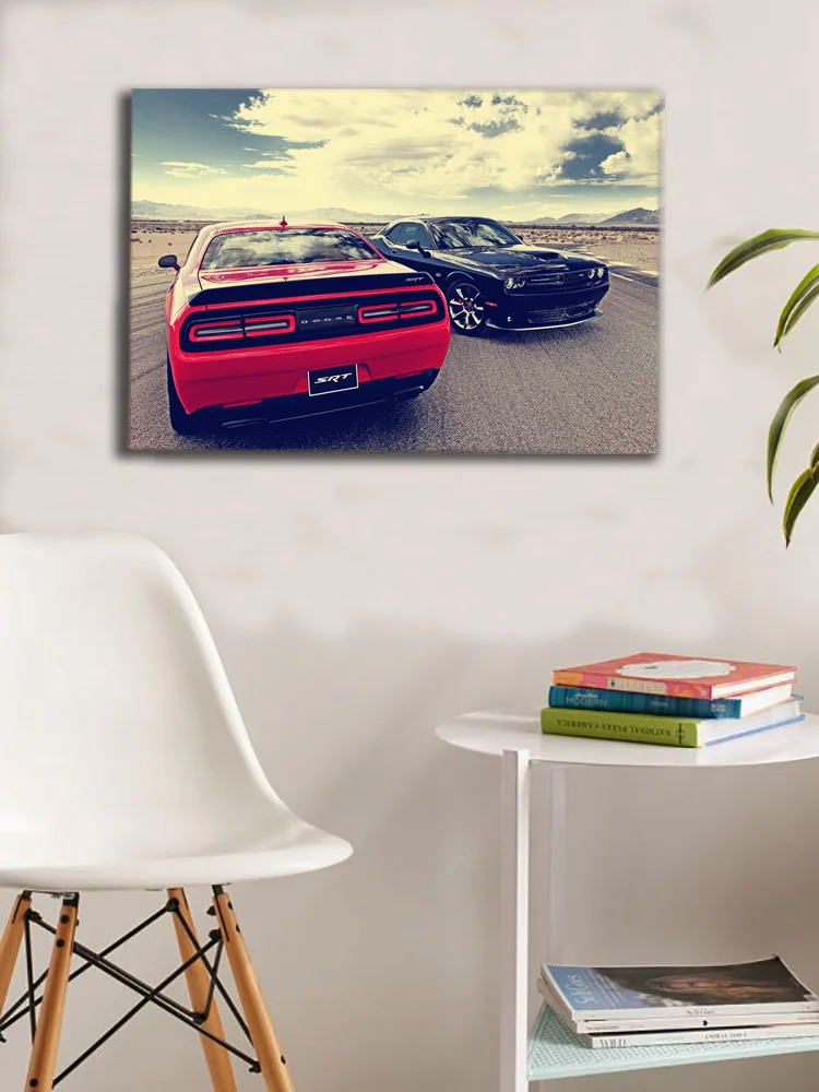 Ретро спортивный автомобиль Chevrolet Impala 1960S с SRT Настенная картина светильник светодиодный холст печать искусство в рамке живопись подарок для украшения дома
