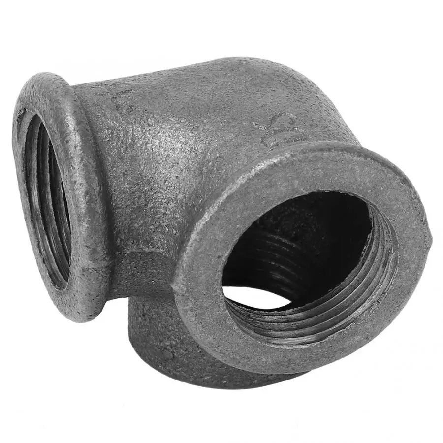 5 шт. боковая розетка локоть DEG 90 градусов черная кованая железная труба