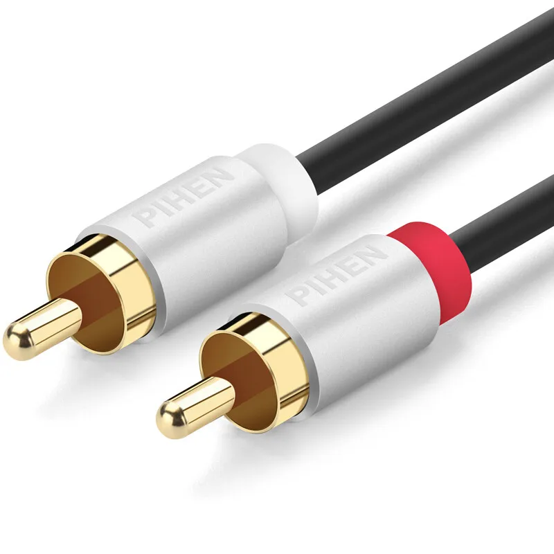 Pihen RCA кабель между мужчинами Двойной красный и белый аудио адаптер левый правый