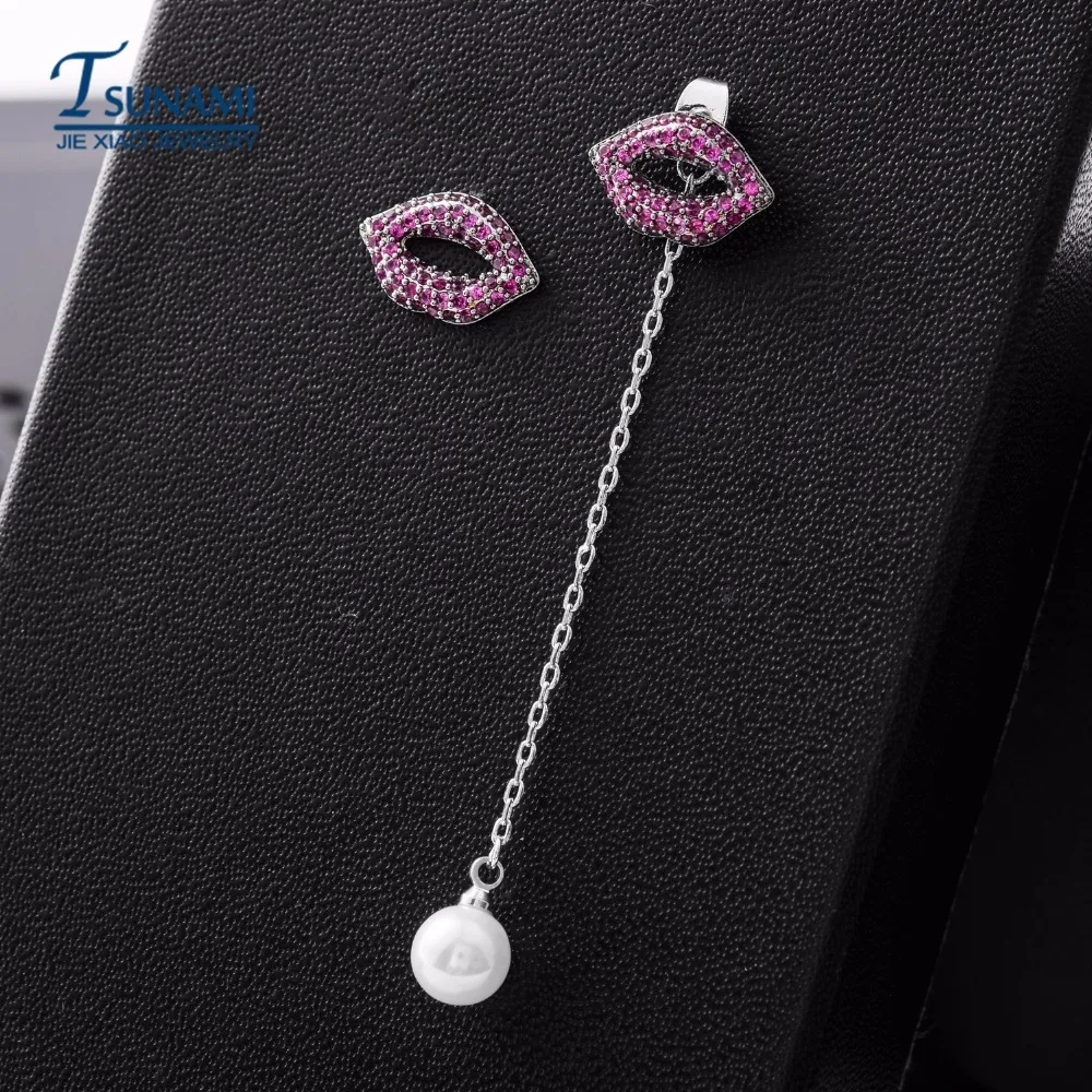 Известный бренд губ жемчужные серьги из циркона новые модные представляет собой