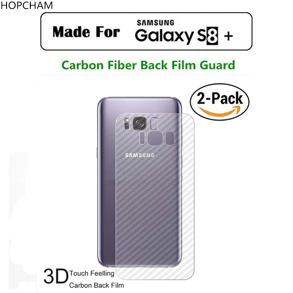 2 упаковки защитная задняя пленка из углеродного волокна 3D для Samsung Galaxy S9 + Plus