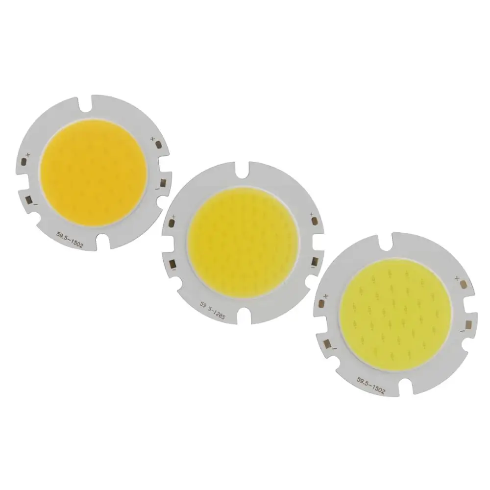 [ALLCOB] Производство 1 шт. 5 10 cob led 60 мм круглый чип источник света 20 Вт 2000лм COB