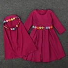 Мусульманская мусульманская одежда из полиэстера для детей, мусульманская одежда для девочек, высококачественный джибаб, кафтан CC01136