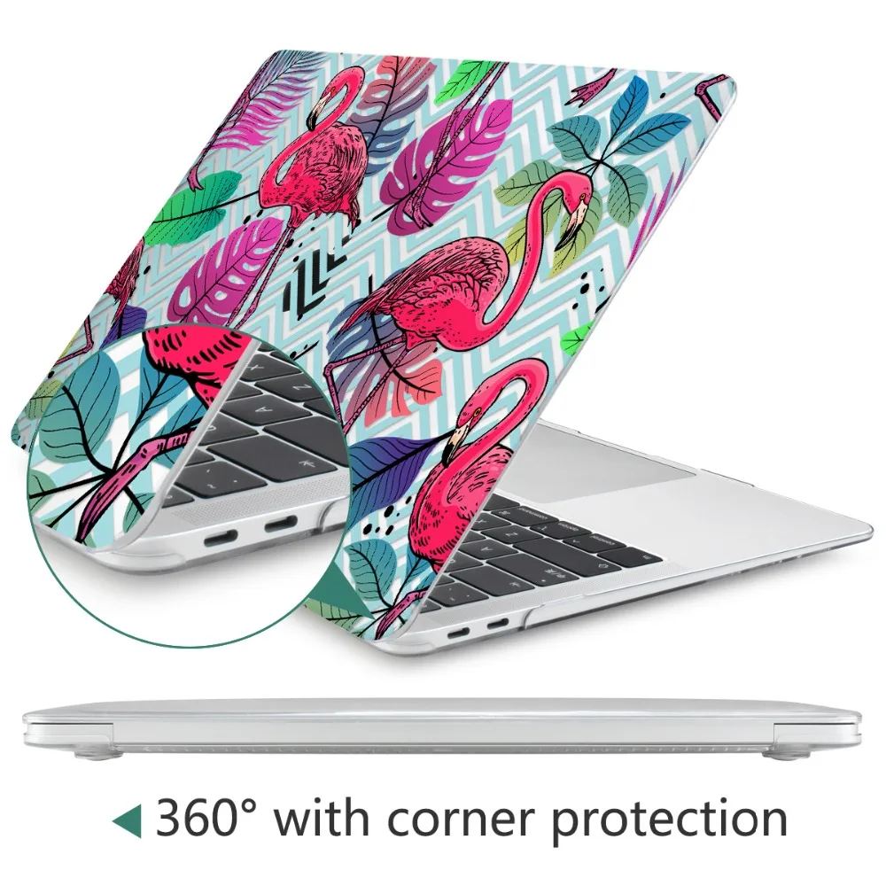Чехол с цветочным фламинго для Macbook Air Pro retina 11 12 13 15 2018 A1932 чехол macbook 3 6 ноутбука