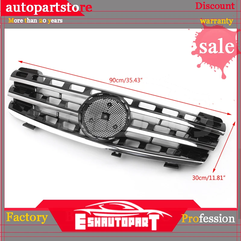 Решетка радиатора для Mercedes Benz ML-Class W164 2005-2008 хромированная сетчатая решетка