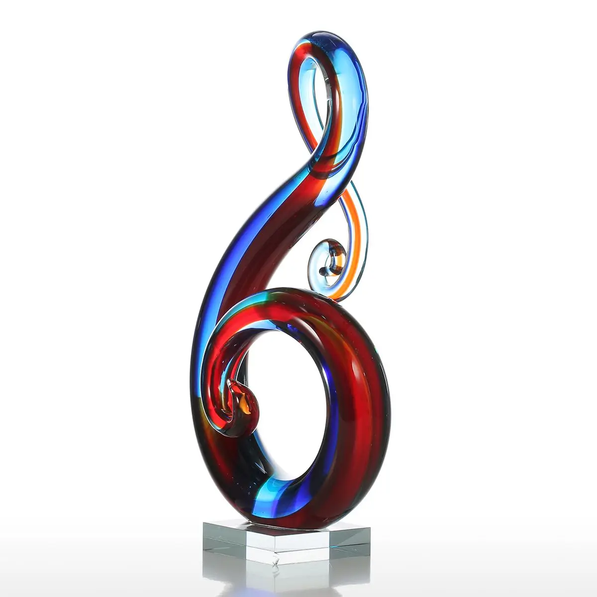 Tooarts скульптура для дома музыкальная нота стеклянная украшение животное подарок